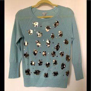 NWT HALOGEN (Petite - XXS) Sequined Cashmere Sweater